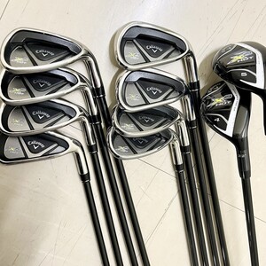 U210-M26-867 Callaway キャロウェイ ゴルフクラブ 10本 X2 HOT AW ユーティリティ アイアン フレックスR メンズ右利き