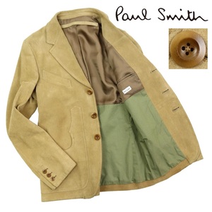 【S2167】【美品】【牛革】Paul Smith ポールスミス レザージャケット テーラードジャケット スエード オールレザー サイズS