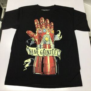 SR7B3 AVENGERS NANO GAUNTLET Tシャツ Lサイズ 黒　アベンジャーズ　エンドゲーム　ナノ ガントレット