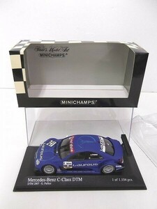 【美品/1円～】MINICHAMPS ミニチャンプス 1/43 メルセデス ベンツ/Mercedes C-Class DTM 2007 G.Paffett 青/60サイズ