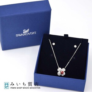 質屋 スワロフスキー ビリー クローバー 5086250 ネックレス ピアス セット SWAROVSKI クリスタル てんとう虫 みいち質店