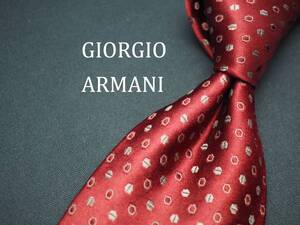 美品【GIORGIO ARMANI ジョルジオアルマーニ】 C1682 ワイン系 SILK ブランド ネクタイ 古着 良品