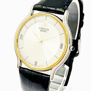 【1円スタート】SEIKO セイコー 5A74-0020 クレドール 18KTベゼル×SS クオーツ ボーイズ腕時計 ジャンク 362065