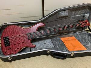 新品同様 Adamovic Saturn Quilted Maple Ruby colored stabilized Saturn 5st