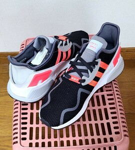 新品 adidas エキップメント スニーカー EQT CUSHIONADV 27.0cm ブラック/ホワイト/オレンジ ORIGINALS 外箱タグ付 定価19,440円 