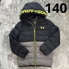 週末値下げ中 UNDER ARMOUR ジュニア 中綿ジャケット黒×グレー