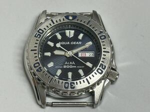 1円〜◇SEIKO セイコー ALBA アルバ AQUA GEAR V736-6A30 クォーツ AIR DIVER