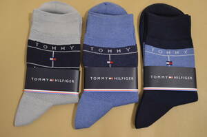 新品　未使用　男性　TOMMY HILFIGER 　トミーヒルフィガー　綿混ソックス　３足セット　　送料無料