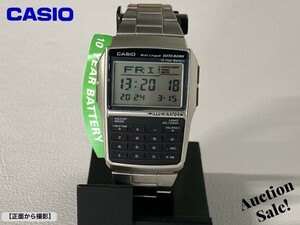 【可動品】CASIO カシオ データバンク DBC-32D-1ADF 腕時計 文字盤色:ブラック バンド:シルバー クオーツ