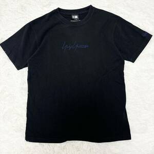 1円　極美品　ヨウジヤマモト　ニューエラ　YOHJI YAMAMOTO NEW ERA コラボ　別注Tシャツ ブラック M 刺繍デザイン　センターロゴ