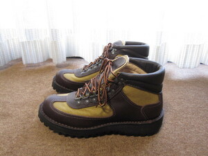 使用1回 USA製 DANNER ダナー GORE-TEX FEATHER BOB フェザーボブ ダナーライト 84010X レザーブーツ US6.1/2 24.5cm ブラウン×カーキ