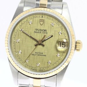 チュードル TUDOR 72033 プリンスデイト cal.2824-2 10Pダイヤ 自動巻き ボーイズ _753517【ev15】