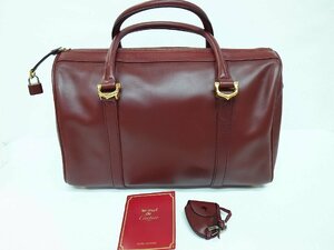 ★ Cartier カルティエ ★ マストライン レザー ミニボストンバッグ ハンドバッグ ★ USED