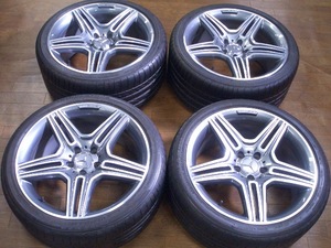 【バリ溝＆美品】メルセデスベンツ R231 AMG 純正 19×9J+27 10J+48 112-5H 4本 A2314010000 ブリヂストン SL550 SL400 SL450 SL63 SL65