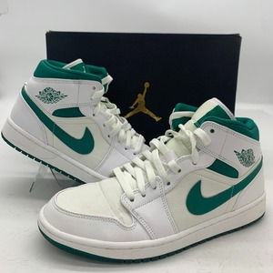 04wy7019▽【1円～】NIKE AIR JORDAN 1 CD6759-103 ナイキ エアジョーダン1 ミッド ホワイト マイスティック グリーン 26.5cm スニーカー