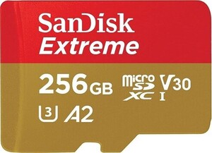 256GB microSDXC SanDisk SDSQXAV-256G-GN6MN EXTREME 2対応 V30 U3