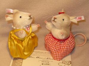 シュタイフ/Steiff★2007USA限定★「City Mouse & Country Mouse」★可愛いネズミの2体セット