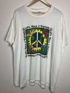 1993 KAREN M.PEREZ キースヘリング アートTシャツ 白 XL【管理番号B99】