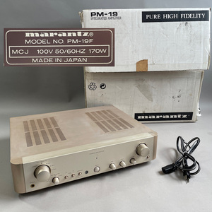 MS2045 一部動作確認 Marantz マランツ INTEGRATED AMPLIFIER プリメインアンプ PM-19F 箱付き (検)オーディオ 音響機器 プリアンプ