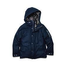 ￥99360 uniform experiment WOOL MELANGE HOODED DOWN BLOUSON NAVY 2(M)マウンテンダウンパーカー/SOPHNET. ソフネットサイズ紺M