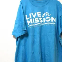 LIVE　on　MISSION　ヴィンテージ　メンズ　Tシャツ　ブルー