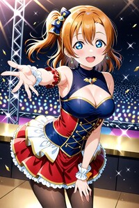 【お一人様1落札のみ：1円出品】ラブライブ! 高坂穂乃果 美少女 同人 ファンアート イラスト ポスター A4 コスプレ セクシー かわいい4