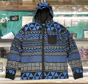 LRG H133004 NATURALIST L/S BUTTON UP HOODY ブラック S ネイティブ/エスニック/幾何学 長袖 フードシャツ エルアールジー フーディー