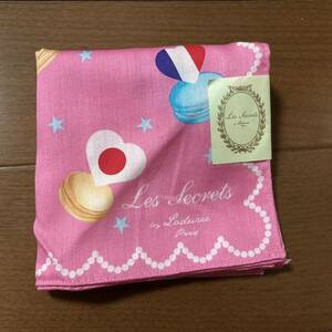 ★新品★ ラデュレ/Les Secrets LADUREE 大判ハンカチ　ピンク　日本製　★