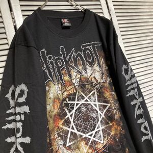 AXYD 1スタ 黒 バンド Tシャツ 長袖 ロンT スリップノット Slipknot ロック 90s 00s ビンテージ 古着 卸 仕入れ kg