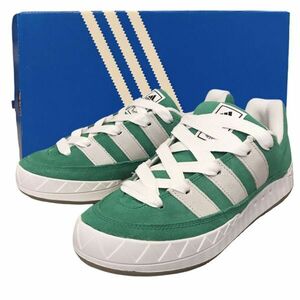 【新品】adidas ADIMATIC アディダス アディマティック メンズスニーカー 28㎝ グリーン 緑 白 スリーストライプ パフォーマンスロゴ 正規