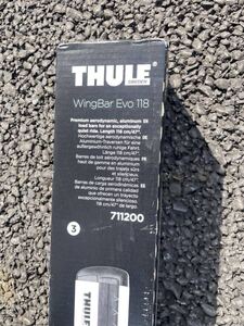 【未使用品】THULE スーリー WingBar Evo ルーフバー 118 cm 2個パック アルミニウム