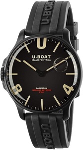 U-BOAT ユーボート DARKMOON ダークムーン SS 44mm クォーツ　IP ブラック 8464【正規品】