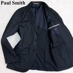 PS Paul Smith ピーエスポールスミス テーラドジャケット ブレザー 黒 ブラック サイズ L コットン ポリウレタン キュプラ メンズ ビジネス