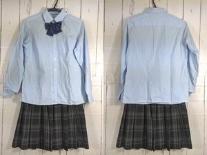 【as301】中学校?? 高校?? 衣装 コスプレ 女子用 学生服 制服 東海学園 長袖カッターシャツ◆両洋高校 夏服スカート◆リボン