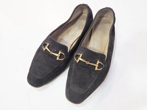 グッチ GUCCI レディース パンプス 『101 1 1295』 size35 （22.5cm相当）■ホースビット スウェード ブラック