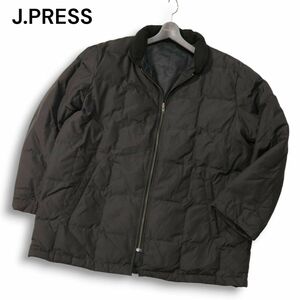 J.PRESS ジェイプレス 秋冬 キルティング ダウン ジャケット ブルゾン Sz.LL　メンズ 黒 大きいサイズ　I4T03743_B#N