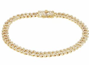 10K Diamond Cuban Link Bracelet 6MM ゴールド ダイヤモンド キューバンチェーン ブレスレット 喜平 10金 icebox trax avalanche