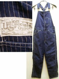 即決[W28]FREEWHEELERS ウォバッシュ ストライプ WABASH STRIPE オーバーオール UNION SPECIAL OVERALLS パンツ■R163