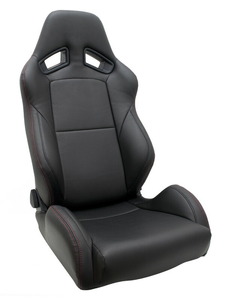 JADE スタイリッシュシートカバー for RECARO SR-7 ブラック×レッドステッチ