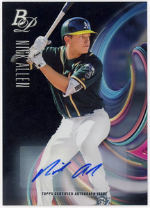 BRAVES移籍遊撃▲NICK ALLEN/2018 BOWMAN PLATINUMサインPROS!