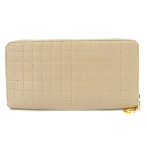 セリーヌ CELINE 03ND LARGE ZIPPED WALLET 長財布 レザー べージュ 10B553BFL /SR30 ■OH レディース