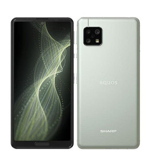 バッテリー80％以上 美品 SH-53A AQUOS sense5G Olive Silver 中古 SIMフリー SIMロック解除済