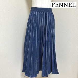 FENNEL フェンネル レディース デニム アコーディオンプリーツ ロングスカート38号