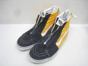 VANS バンズ ハイカット スニーカー V38CF B.JAZZ ジャズ SK8-HI ジップ 黒×黄 ブラック イエロー サイズ28cm