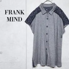 ♦FRANK MIND♦レース 花柄 フレンチスリーブ シャツ/ロング丈 透け感