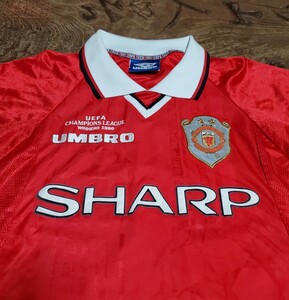 値下交渉 1999-00 CL マンチェスターユナイテッド UMBRO HOME MADE IN UK 検/ 99 2000 CHAMPIONS LEAGUE MANCHESTER UNITED FC BECKHAM Y2K