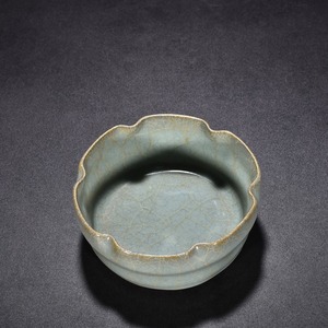 官窯 青磁葵口洗 唐物 陶磁器 中国美術 工芸品 HB895