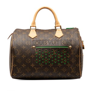 ルイ ヴィトン モノグラム ペルフォ スピーディ30 ハンドバッグ ミニボストンバッグ M95181 ブラウン ヴェール LOUIS VUITTON 【中古】