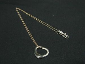 1円 TIFFANY＆Co ティファニー エルサペレッティ オープンハート SV925 ネックレス アクセサリー シルバー系 FD6394