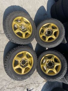 145/80R12 80/78N LT TOYO OPEN COUNTRY バリ山アルミホイールセット